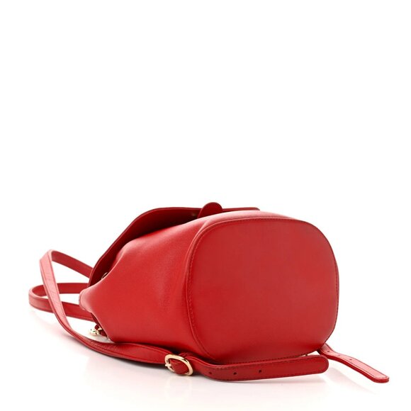 Chanel Lambskin CC Mania Backpack Red Shoulder Bag - Picture 8 of 9